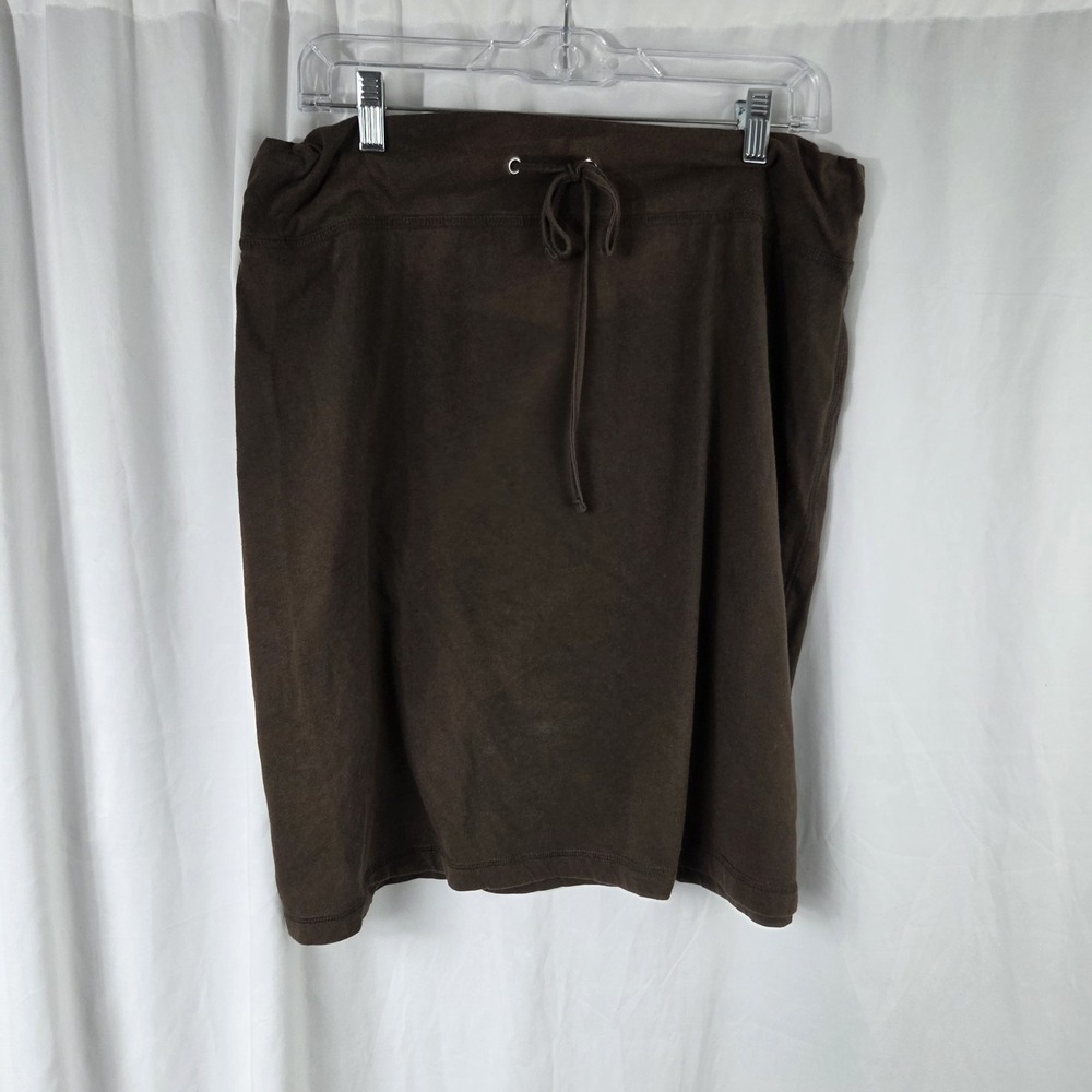Stitch Womens Size XL Elastic Waist Drawstring Skirt Brown